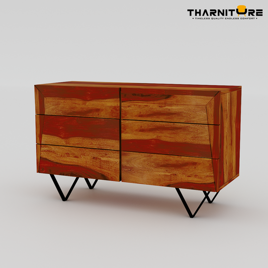 Metric Sheesham Wood Chest of Drawers