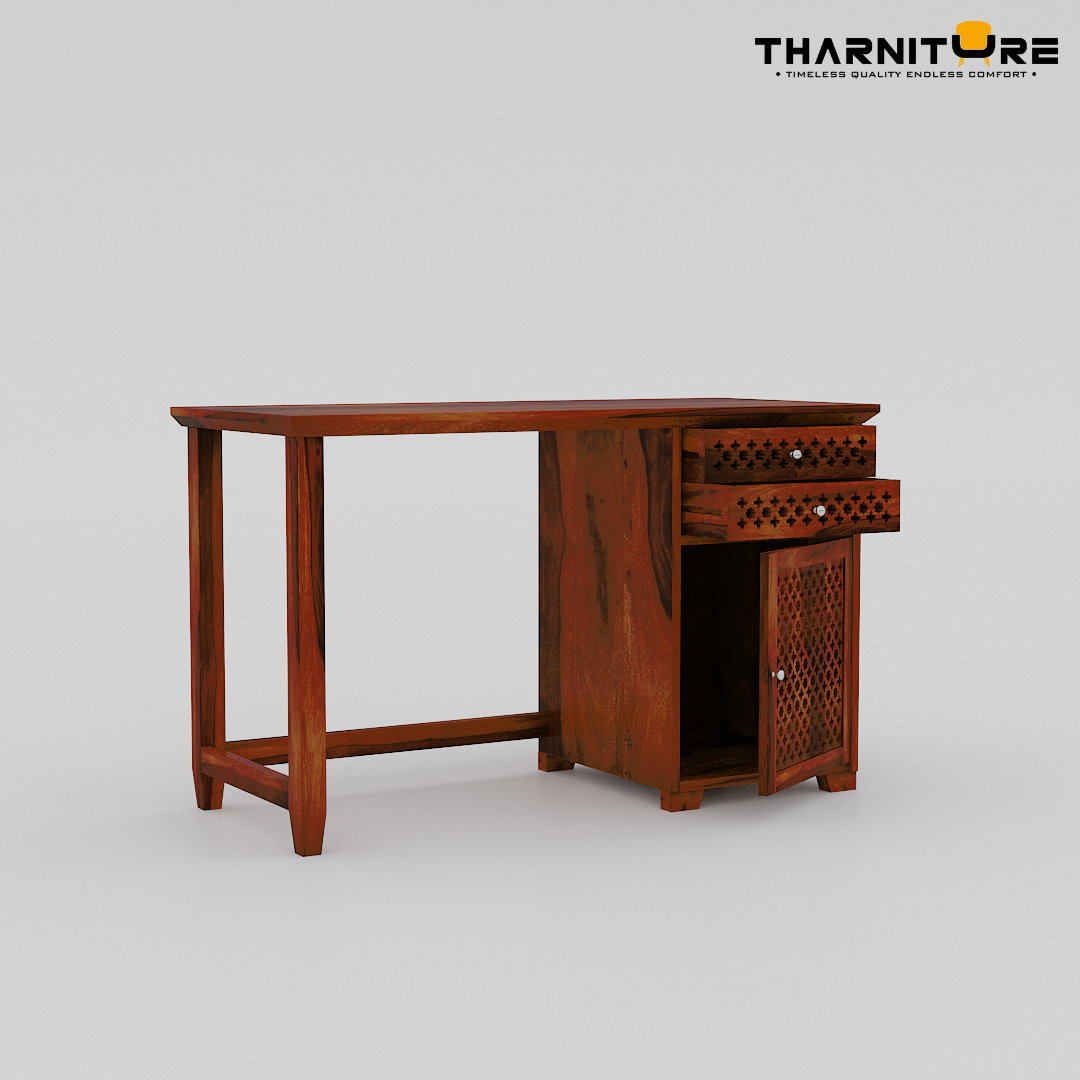 Study Table with 2 Drawers and 1 Storage Compartment with round finish