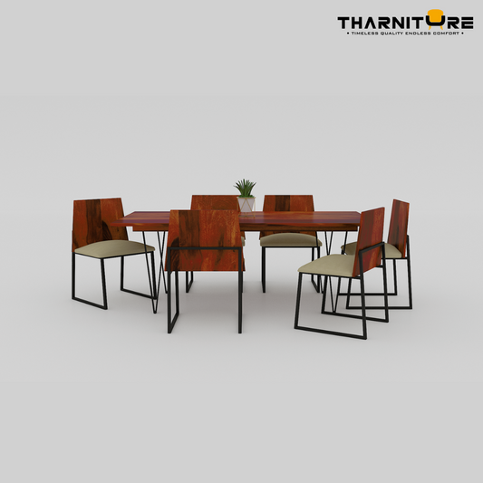 Live Edge 6 Seater Dining Set