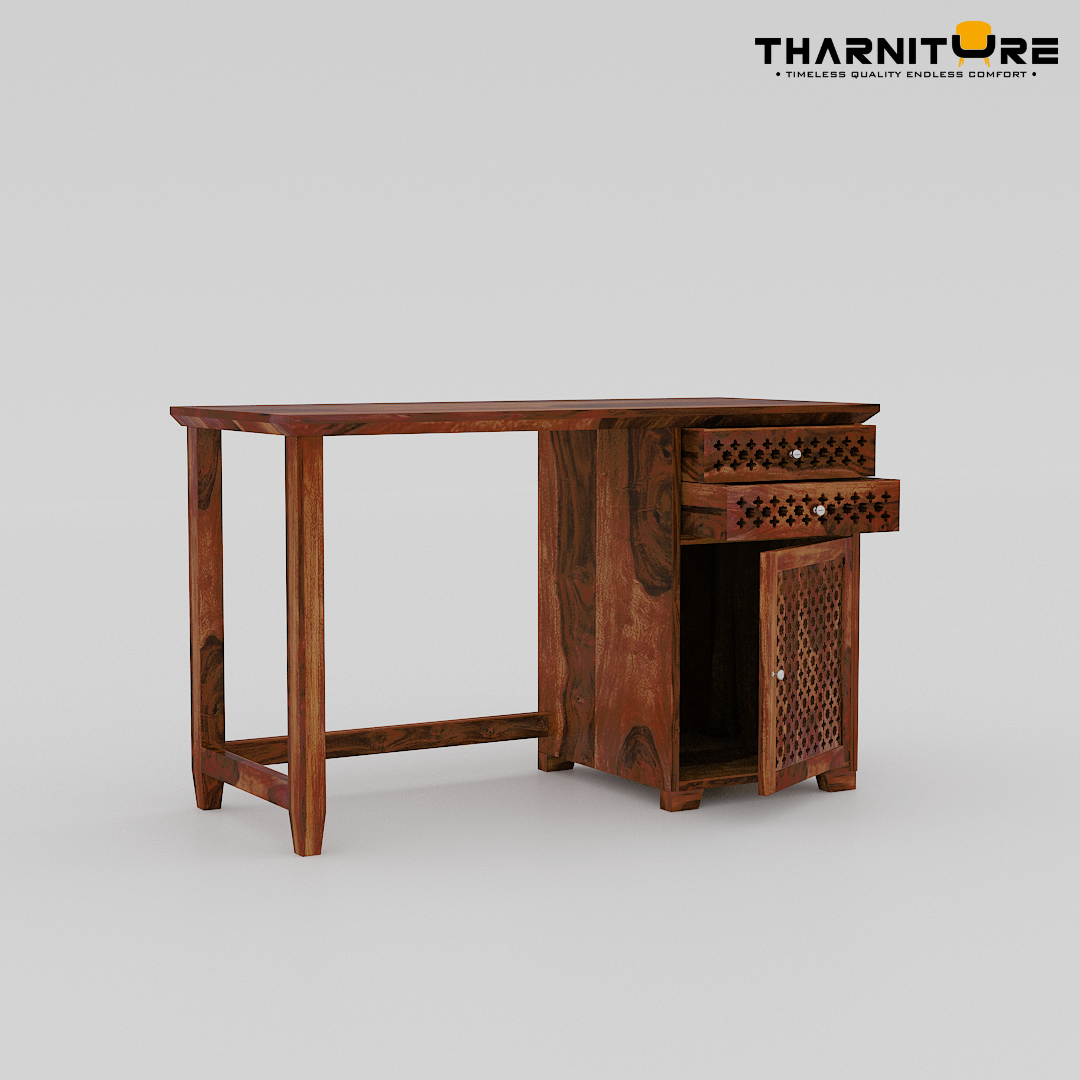 Study Table with 2 Drawers and 1 Storage Compartment with round finish